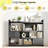  38"H Modern Adjustable Bookcase - Open & Closed Storage, L-Shaped or Straight, for Living Room, Bedroom, Home Office,38"Hx46.7"W*9.4"D-1453112670-1453112667