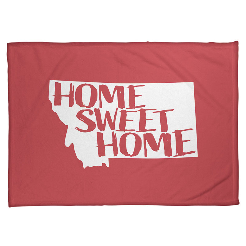 Jeté en polaires pour montana home, l 62,5 po x L 82,5 po, Rouge