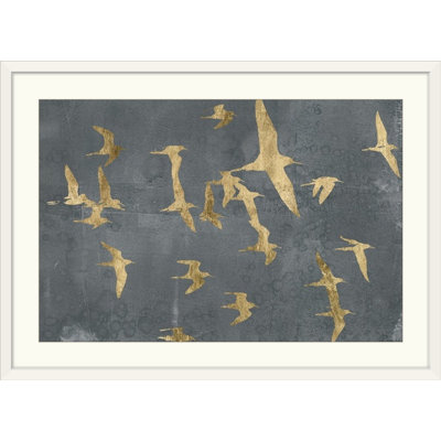Gold Silhouettes In Flight " Silhouettes In Flight IV " by Jennifer Goldberger