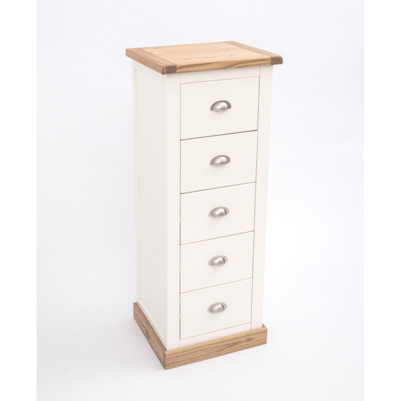 Ilda 45cm W 5 - Drawer Chest of Drawers, Waxed Oak
