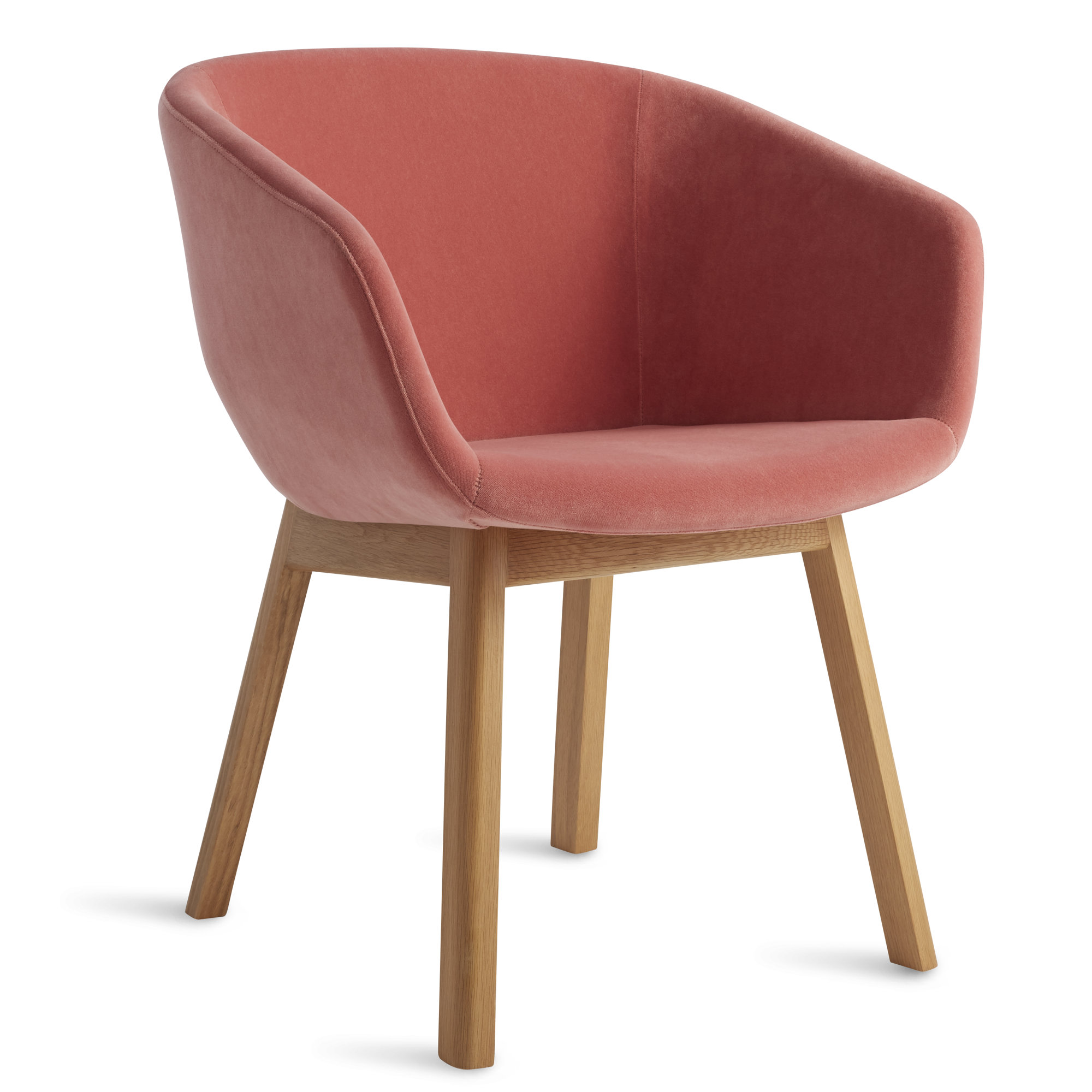 Host Task Chair Storm Velvet, Ablin Velvet, White Oak