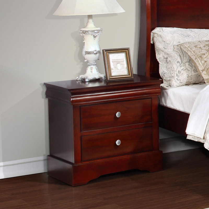 Louis Philip Nightstand, Dark Cherry