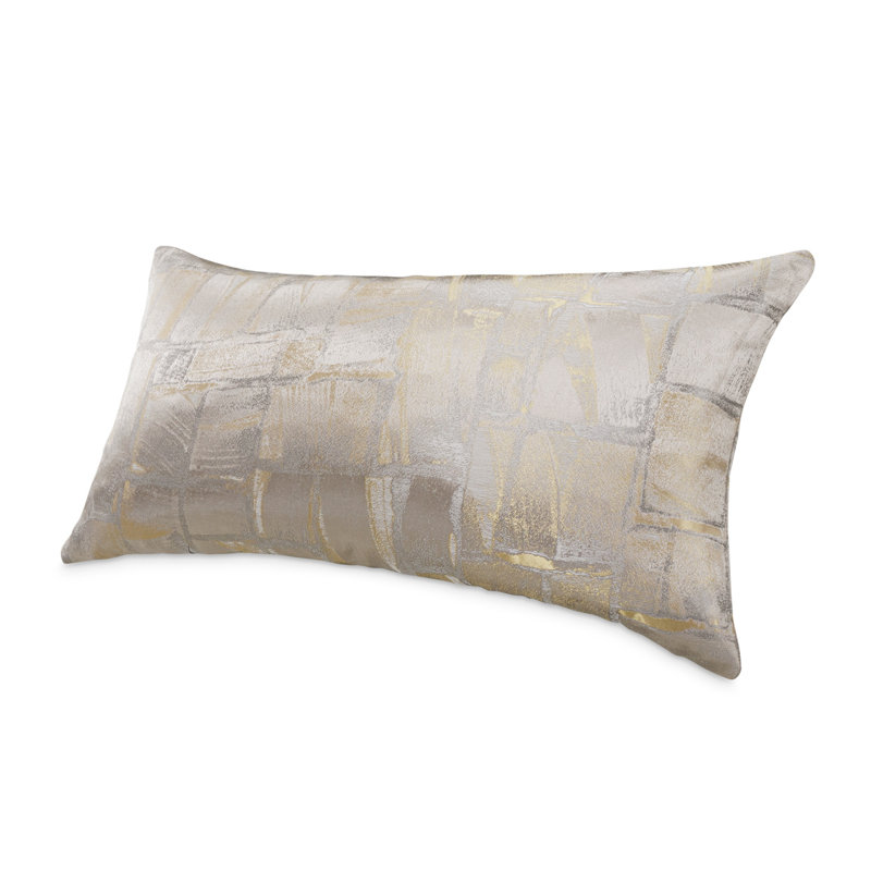 Ferrara Geometric Feather Reversible Throw Pillow