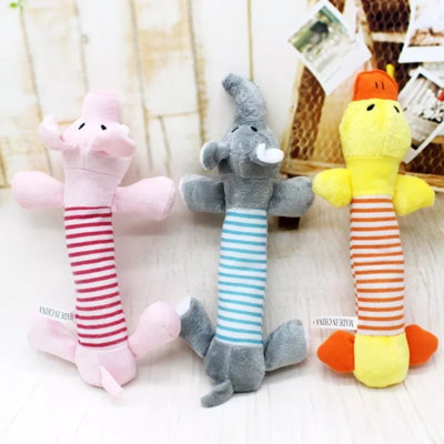 3pack Dog Squeaky Toys Durable Plush Chew Sound Dog Toys For Chewers