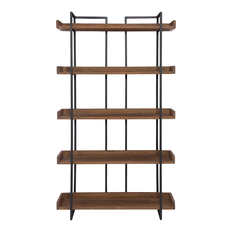 Bookshelf, Wooden, Iron Frame