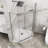 Frameless Shower Door With Clear SGCC Tempered Glass, 36 In. D X 36 In. W X 72 In. H, Space-Saving And Durable-125251971