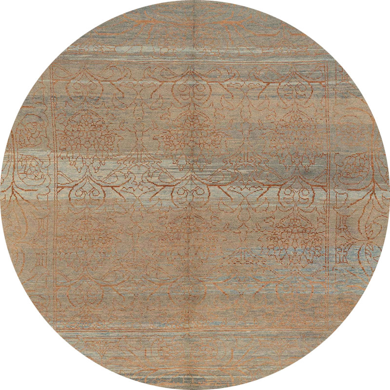 Tapis abstrait moderne 1669, Rond 7 pi