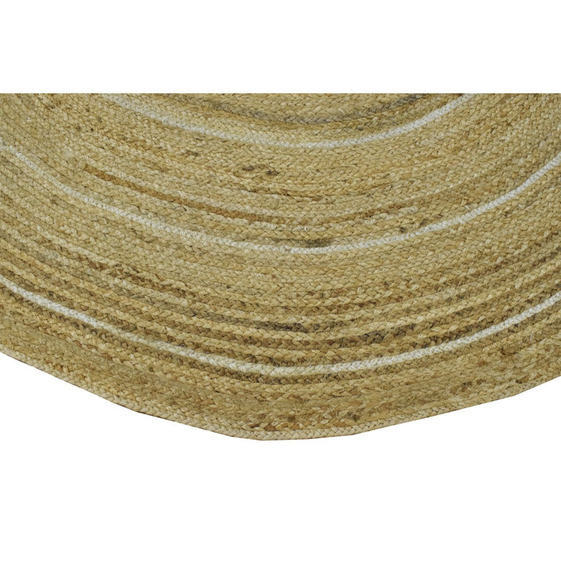 Tapis rond rond en jute / sisal tressé à la main Frederico, Rond 4 pi