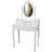 White Princess Vanity Desk Set With Mirror & Cushioned Stool, 4-Drawer Wooden Makeup Vanity Table For Girls' Bedroom, Dressing Table With Ample Storage-500634420