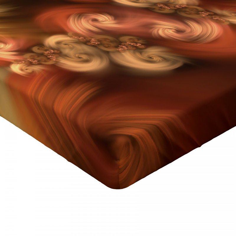Microfiber Abstract Fitted Sheet, Twin XL Fitted Sheet
