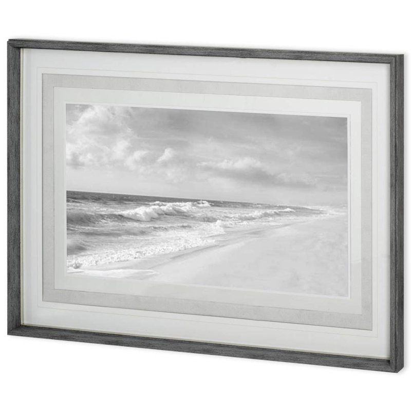 Hamptons V by James McLoughlin a Hand Embelished Textured Framed Art Print Matted under Glass