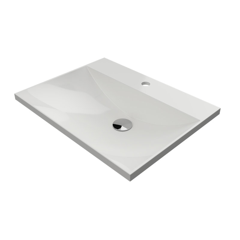 Belfry Bathroom Silsby 600mm L x 460mm W Rectangular Sink, 600 x 460 x 25 mm