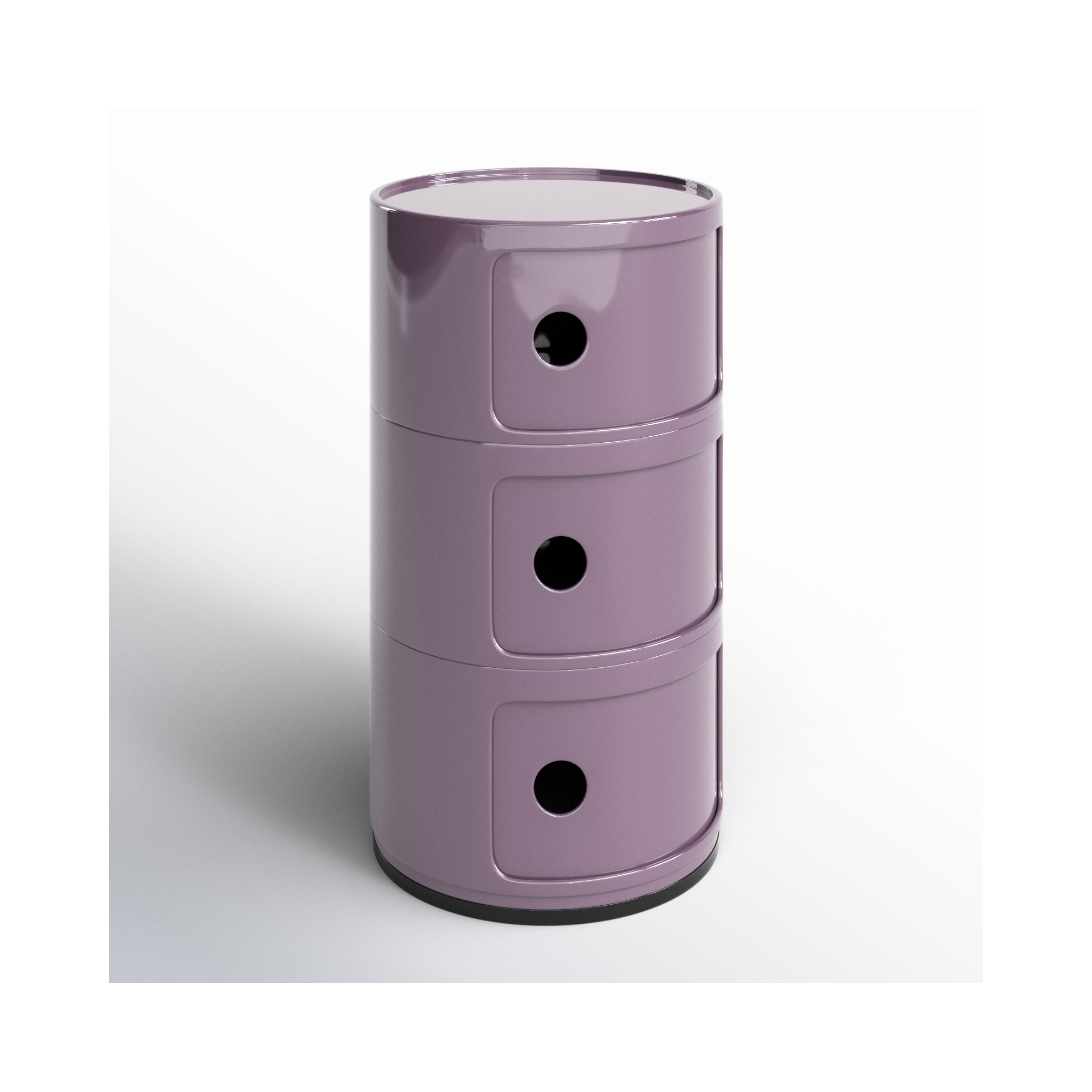Componibili Round Modular Stacking Units, Purple, 3