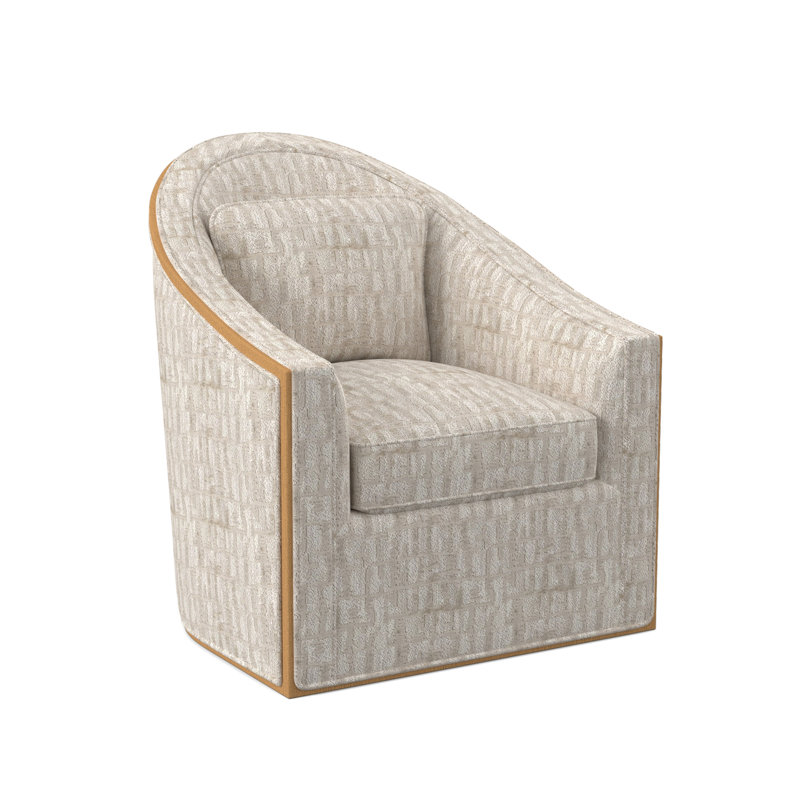Fauteuil pivotant Academy, Ambre, Viscose brume blanche