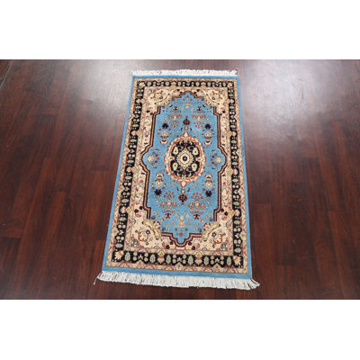 One-of-a-Kind 2'11" X 5'3" New Age Wool Area Rug in