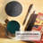 Round Felt Coasters 8pc Bulk Set with Holder