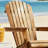 Light Brown Outdoor Wooden Folding Adirondack Chair Set (2 Pieces), Semi-Assembled Design, Suitable For Gardens, Lawns, Terraces, Pools, Campfire Pits, And Other Occasions.