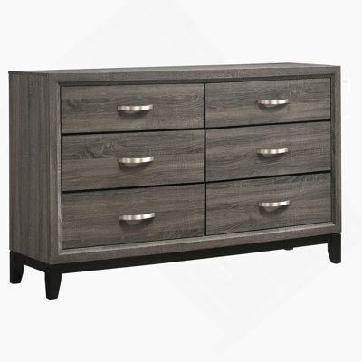 Commode 6 tiroirs Grey Oak