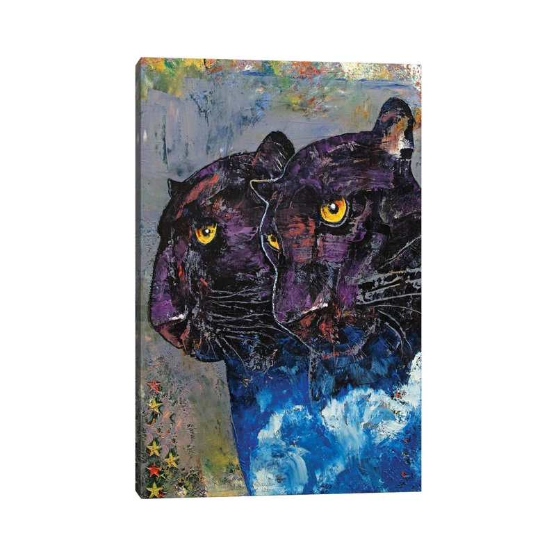 Black Panthers by Michael Creese - Wrapped Canvas Gallery-Wrapped Canvas Giclée