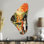 Art déco dame en blanc, aventure cosmopolite - mode femme en forme de Boomerang, art mural asymétrique en métal