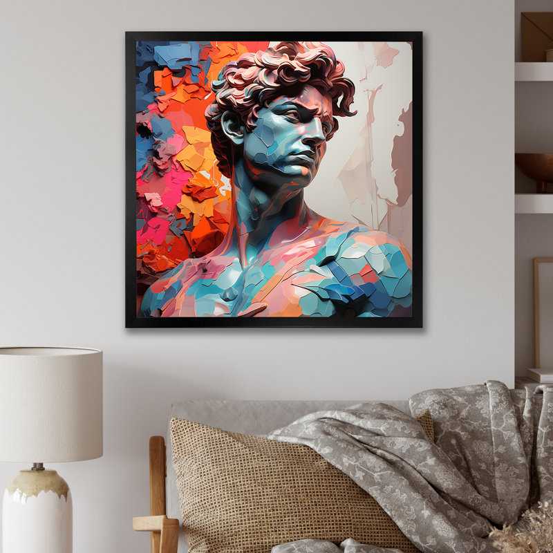 Statue classique de David - art mural Classics, Encadrement doré, H 36 po x l 36 po x P 1,5 po