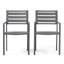 Ensemble de 2 chaises de cuisine d'extérieur en aluminium pour l'extérieur
