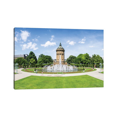 Mannheim Wasserturm At The Friedrichsplatz Square, Baden-Württemberg, Germany by Jan Becke - Wrapped Canvas Print