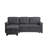 Lucca 84" Dark Gray Linen Reversible Sleeper Sectional Sofa With Storage Chaise-139232029