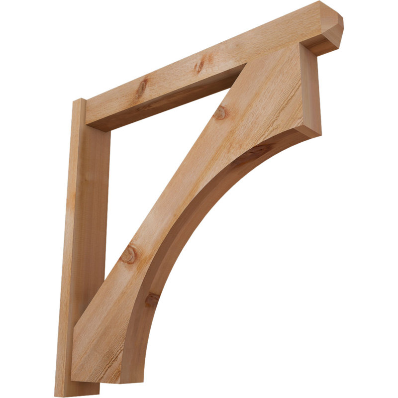 Persienne en bois rustique Westlake Craftsman, P 42 po x H 42 po, Cèdre rouge de l'Ouest de 6 po (sciage brut)
