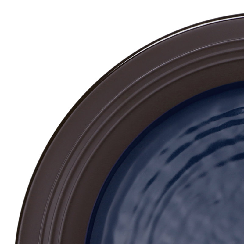 Durango Formal 11" Melamine Dinner Plate, Lapis/Chocolate