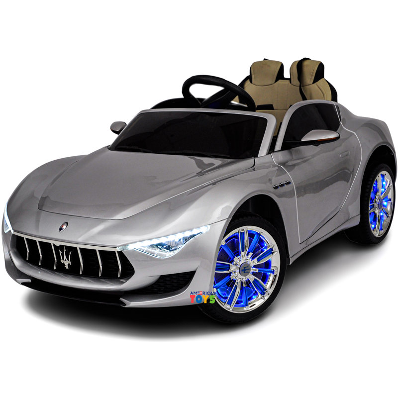 Americas Toys Project 1-Seat Ride On Car With Mp4 Touch Screen, LED wheels, Silver