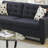 Sofas Couches, Modern 2pc Black Polyfiber Tufted Sofa Loveseat Set with Pillows | Black | Solid Pine