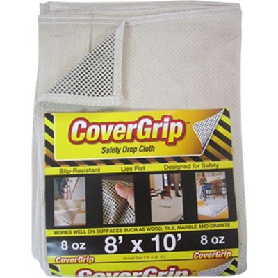 Covergrip 081008 8' X 10' 8Oz Non-Slip Safety Drop Cloth-1PK