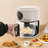 4.2L 360° Clear Non-Stick Glass Air Fryer For Kitchen(White)-111378576