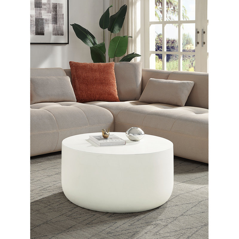 Natural White Finish Coffee Table