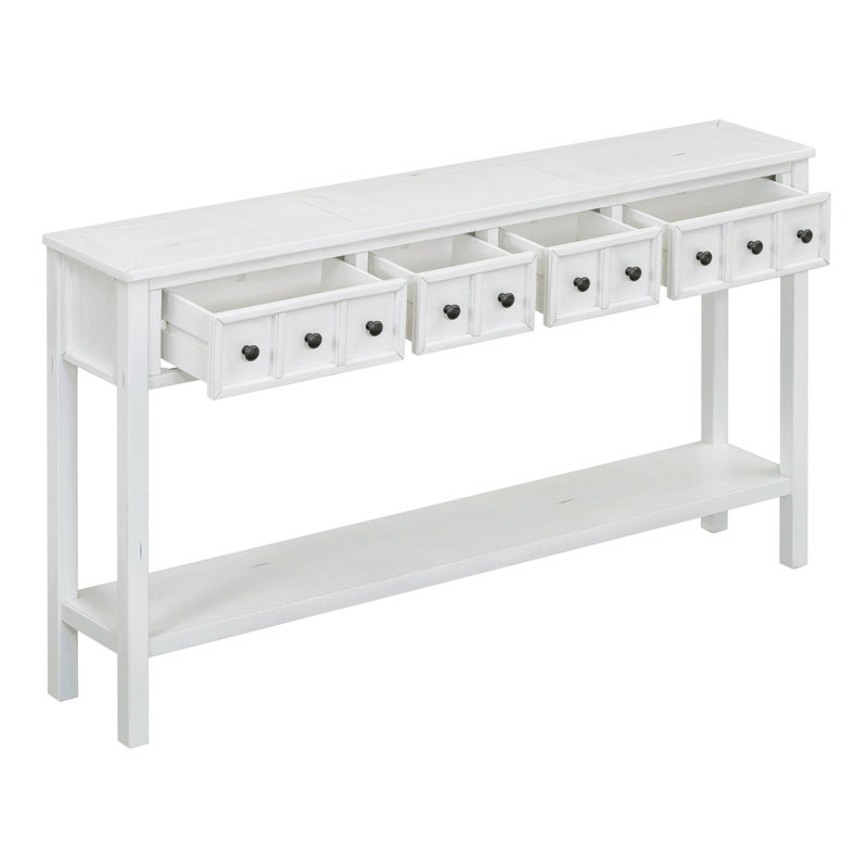 Console d'entrée rustique, Blanc antique