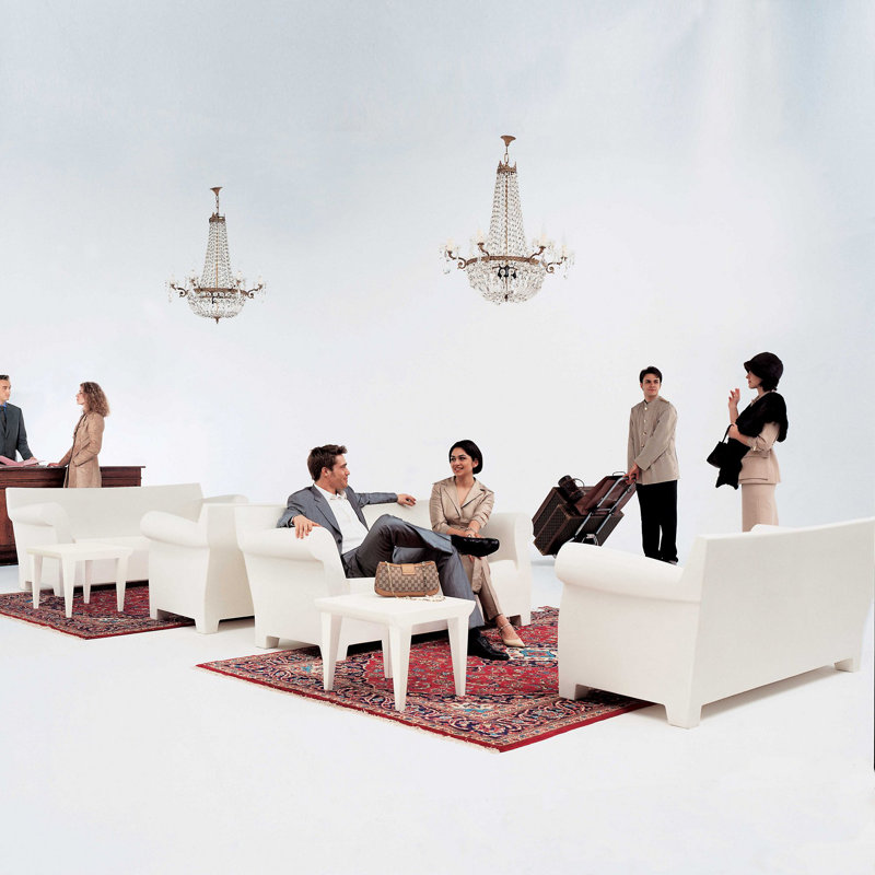 Bubble Club 74.38'' Wide Rectangle Loveseat, White