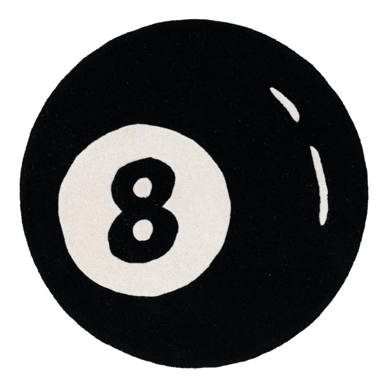 Tapis en laine touffeté à la main Latitude Run®, Rond 3 pi 1 po