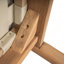 Causeuse d'extérieur en bois d'acacia de patio, durable et élégante avec coussins beiges et corde brun clair