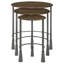 Table gigogne 3 pièces Natural and Gunmetal