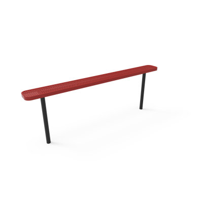 MEUBLE DE PLATEAU ENROBÉ, rouge, perforé, 8 pi, sans dossier, enterré
