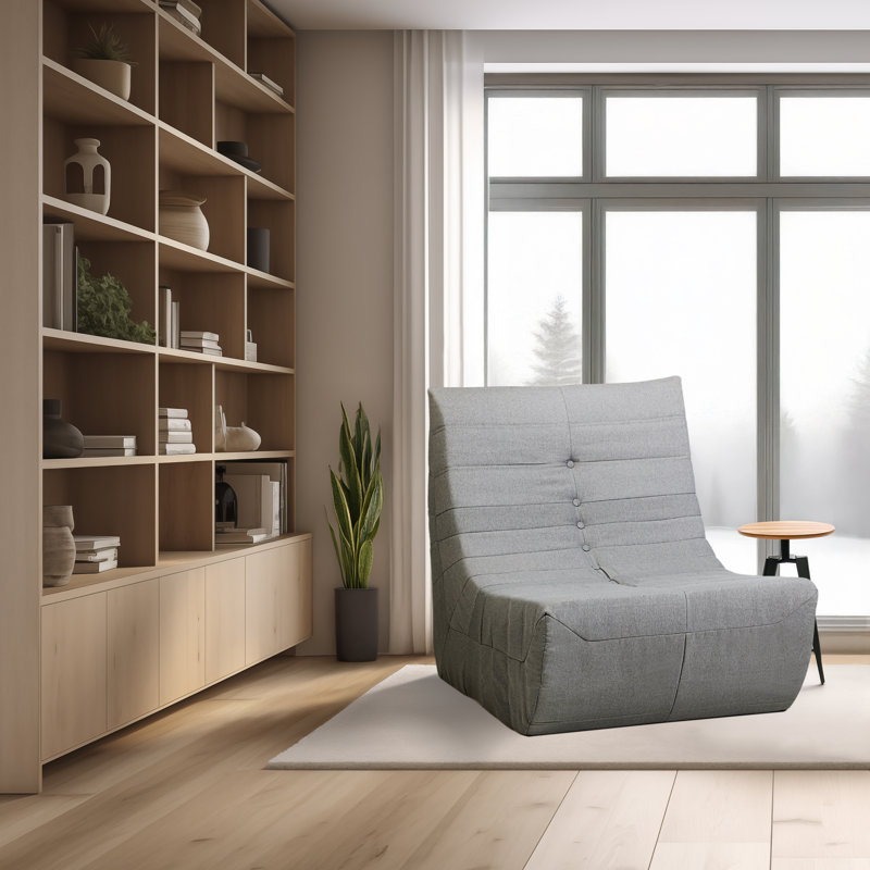 Fauteuil en mousse compressée gris Deko Living, Polyester gris