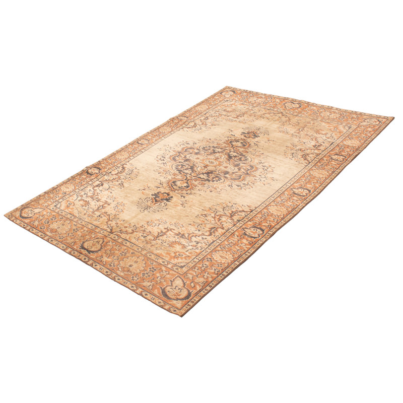 Tapis kaki clair rétro Melis 6 pi 2 po x 9 pi 5 po