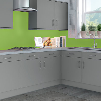35.4" x 96" Tin Backsplash in Green