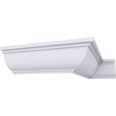 Endurathane Middlesborough Traditional Crown Moulding, 2"H x 2"P x 2 3/4"F x 94 1/2"L, Factory Primed