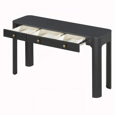 Rustic Console Table with Curved Corners