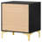 Paulk 2-drawer Nightstand Black-398696429