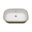 Lavabo de salle de bain encastré en céramique 22 po x 15,25 po avec trop-plein blanc