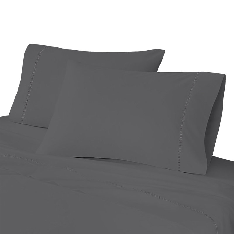 Brushed Microfiber Sheet Set, Queen Sheet Set + 1 Fitted Sheet + 2 Pillowcases, Gray