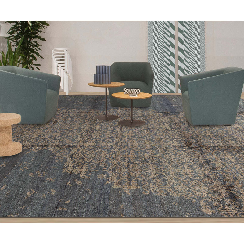 Abstract Area Rug in Brown/Peach